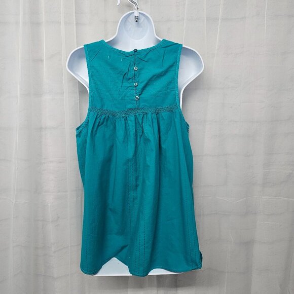 Falls Creek Blue Embroidered Tank Boho Hippie Festival Multiple Sizes - Picture 6 of 13